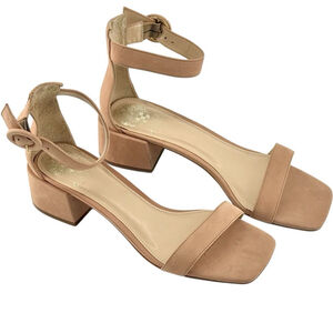 Vince Camuto Sandals Size 8M Pink Ankle Strap Block Heel